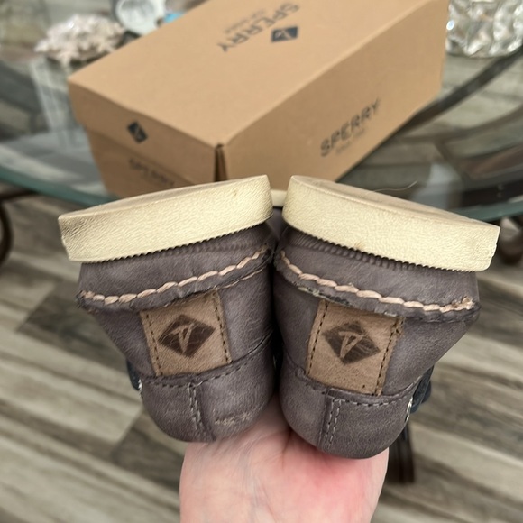 🏝️SPERRY TOPSIDERS(SPLASH FOLKSTONE GREY)SZ 10.5 M WORN COUPLE TIMES GREAT COND - Picture 8 of 8